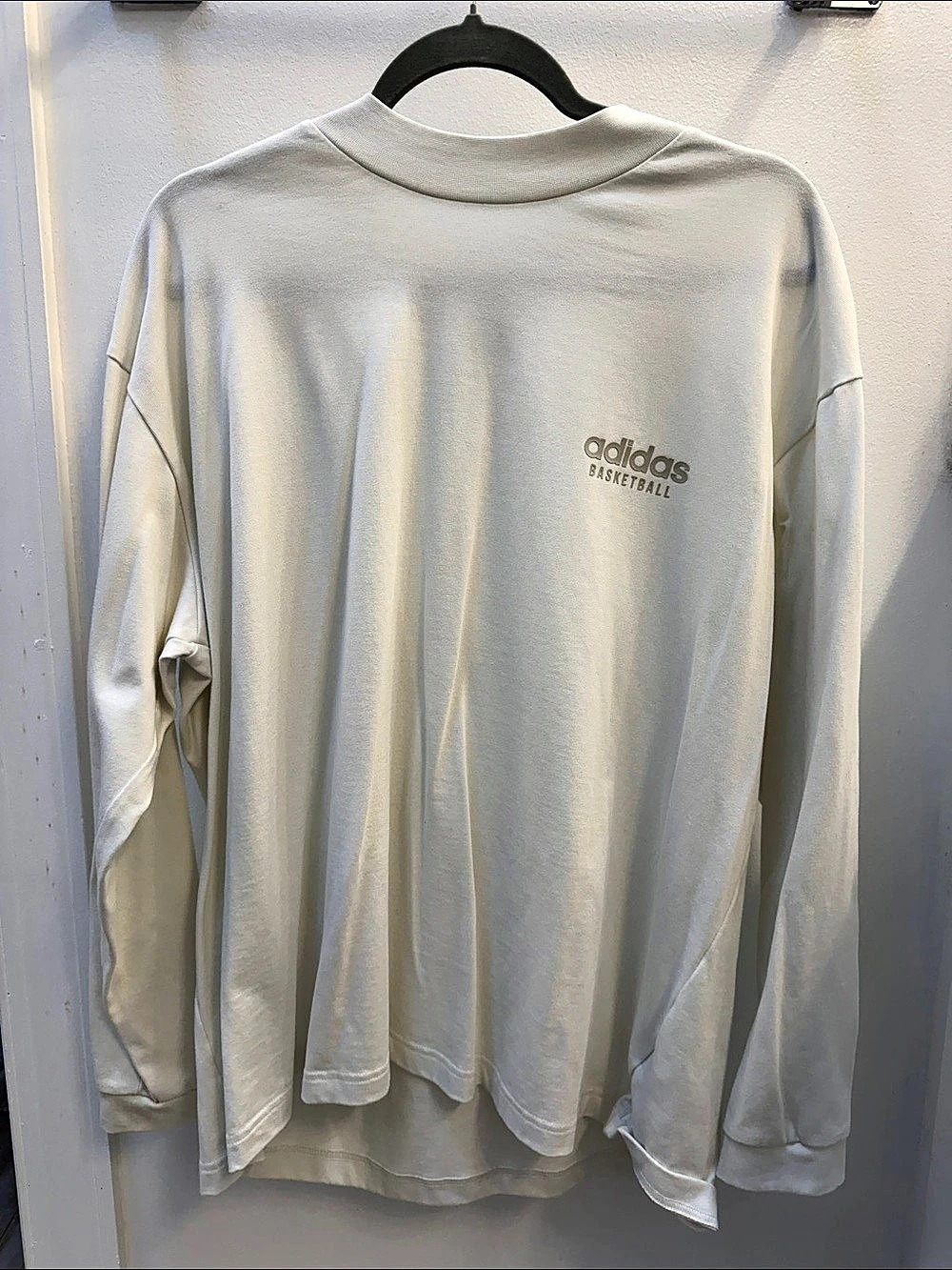 adidas Basketball Long Sleeve Tee White XL